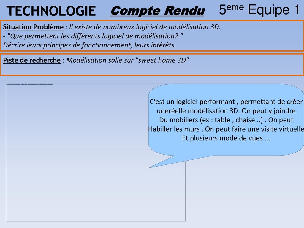 Technologie Me Equipe Compte Rendu Ppt T L Charger